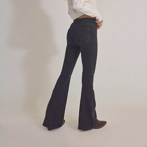 Free People Womens 31 Penny Pull-On Flare Jeans In Vintage Black Wash